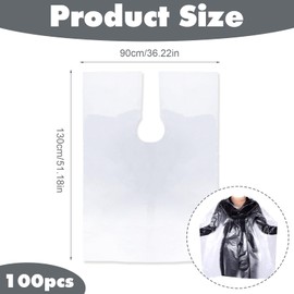 100 Pcs Disposable Barber Cape Hair Cutting Cape Waterproof Hair Color Capes 51 x 36inch Large Size Disposable Salon Cape for Hair Stylist Disposable Capes Hair Salon for Barbers,Beauty Salon,Hair Dye