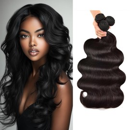 Body Wave Brazilian Human Hair Bundles 24 26 28 Inch Double Weft Extensions 100g Each Specially for Black Women Soft and Healthy