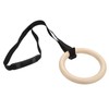 Gym Rings, 330lbs Capacity Firm Wooden Gymnastics Rings 1 Pair
