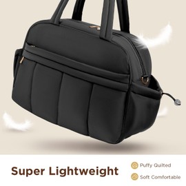 Behaesty Weekender Bags for Women, Quilted Travel Duffel Bag, Large Puffer Duffle Bag for Travel Gym Overnight Weekend Workout Carry on Bag for Airplanes, Personal Item Travel Bag