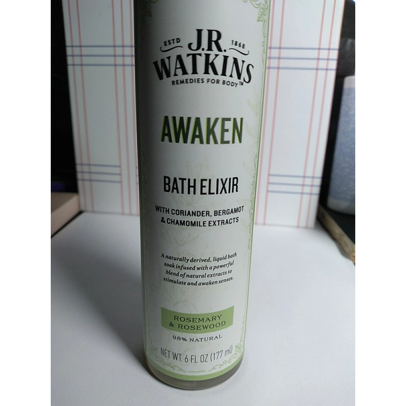 J.R. WATKINS BATH ELIXIR AWAKEN (rosemary & rosewood) 6 FL