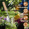 badaren Stainless Steel Weeder Manual Weeder Weeder with Wooden Handle