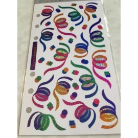 STICKOPOTAMUS STICKERS CONFETTI SWIRLS FLOURISHES PARTY NEW YEAR'S BIRTHDAY NEW