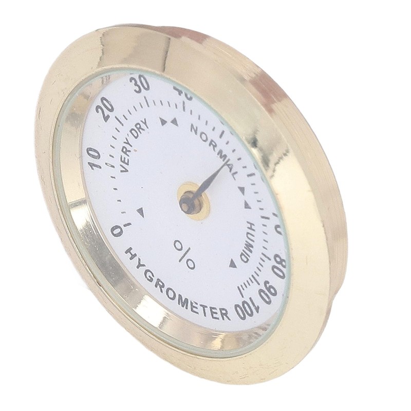 Violin Hygrometer, Portable Alloy Round Hygrometer Indoor Violin Guitar Case