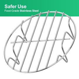 GSlife Instant Pot Steamer Rack - Stainless Steel Instant Pot Accessories, Steam Rack for 6, 8 Qt Pressure Cooker, Cooking Cooling Steaming Baking Rack 8'', 1 Pack
