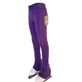 JoyCan Skating Pants, Breathable Training Wear for Figure Skating and Ice Dance Purple