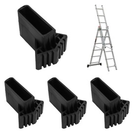 Pack of 4 Rubber Feet for Ladders, Universal Ladder Feet Ladder Non-Slip Feet Mat Wear-resistant Ladder Foot Caps for Extension Ladders, Technical Ladders, Herringbone Ladders, Folding Ladders (Black)