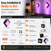 Meevt Outdoor Wall Lights, Square, 1 Pack, 1200LM RGBCW Smart