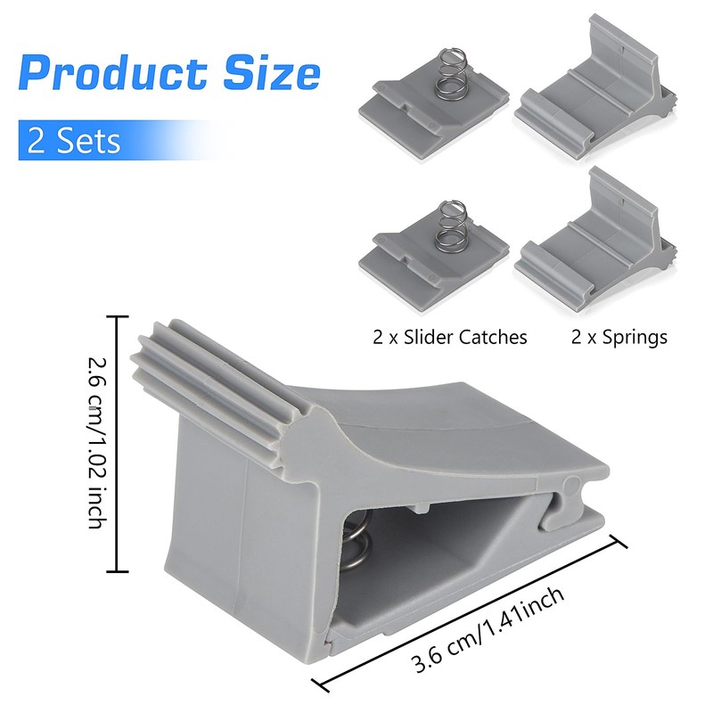 2 Sets RV Awning Arm Slider Catch Kit, 830472P002 Replace