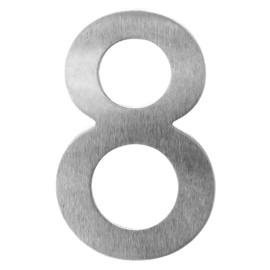 IBOO Stainless Steel Screw On House Number Floating Design House Number (Number 8, Size: 10cm)
