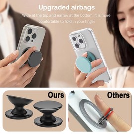 Grippopso Macaron Solid Color Design Expandable and Collapsible Mobile Phone Grip Stand Holder for Phone Tablet Cell Phone Accessory, Pink