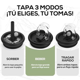 Termo Doble Pico, 24H Frío Acero Inoxidable 25OZ Instinto Real                                                                                        