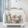 Nollapo Transparent Baby Bottle Drying Rack with Double Lid and
