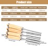 Set of 4 Wooden Chisel Set, Round Curved Hollow Chisel