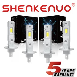 SHENKENUO 4x H1 For Honda Prelude 1997-2001 LED Headlight High Low Beam 6000K Bulbs
