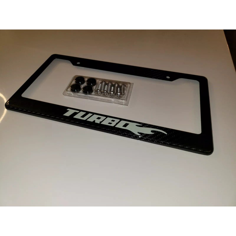 LICENSE PLATE FRAME Glowing Boost Turbo 100% Carbon Fiber License