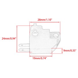 PowerMotor Right Brake Light Switch Replacement for Peace Jonway SSR GY6 Engine 50cc 125cc 150cc QMB139 QMJ157 Chinese Scooter Moped ATV Quad