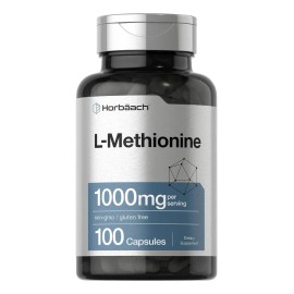 L Metionina 1000mg Salud Desintoxicación 100 Caps Americano Sabor Sin Sabor