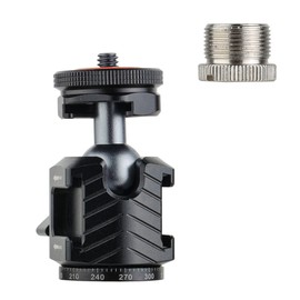 POWRIG 5/8" -27 Thread Ball Head Mount for Microphone, Cameras, Tripods.