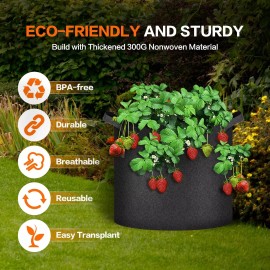 iPower 12-Pack 7 Gallon Grow Bags Heavy Duty Thickened Aeration Nonwoven Fabric Pots