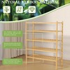 ROMGUAR CRAFT 5 Tier Bamboo Shoe Rack for Closet Free