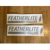 Aftermarket Featherlite Aluminum Trailer Decals (Set 2) Black 24” Replacement