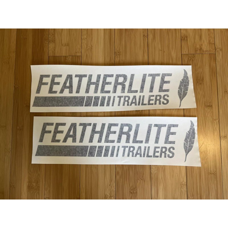Aftermarket Featherlite Aluminum Trailer Decals (Set 2) Black 24” Replacement