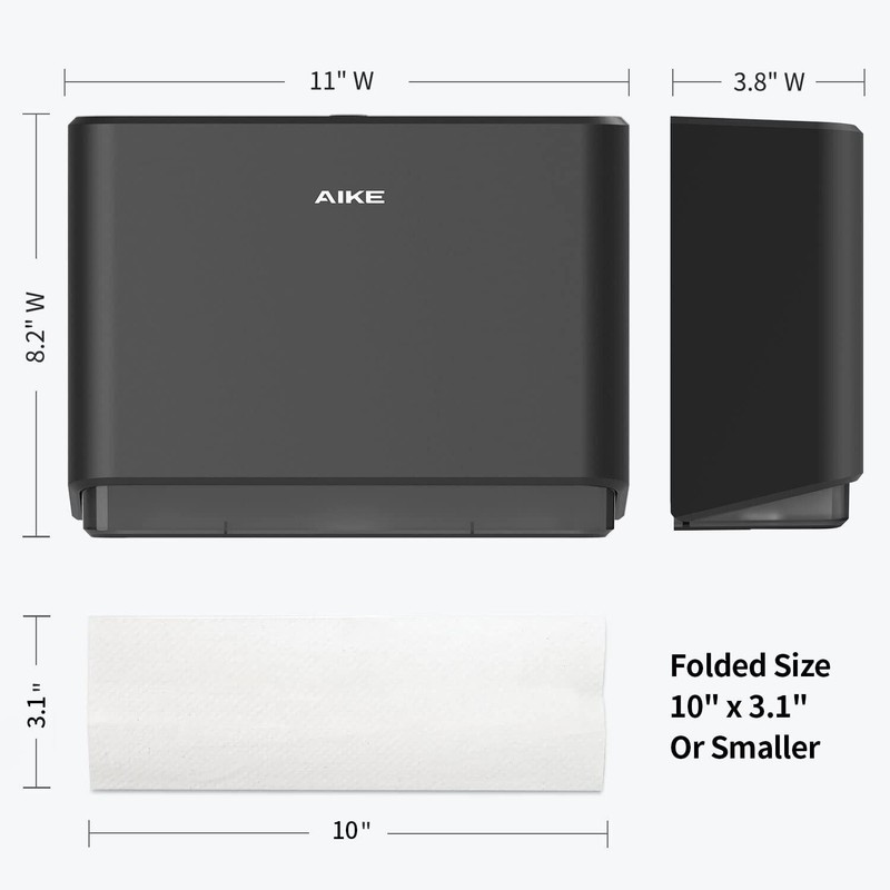 AIKE Multifold Paper Towel Dispenser, Wall Mount Tissue Dispenser with