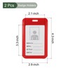 YOKIVE 2 Pcs Badge Holder, ABS Waterproof Vertical ID Holder,
