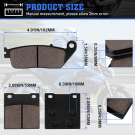 Cnornus Front and Rear Brake Pads for Suzuki GSF 600 Bandit 1995-1999 / Suzuki GSX 400 R/S/T/ZR/ZS/ZT 1994-1996 / Suzuki GSX 650 ST/SV/SW/SX Faired Bandit 1995-1999 / GSF 650 S S T V/V/W X 1995-1999
