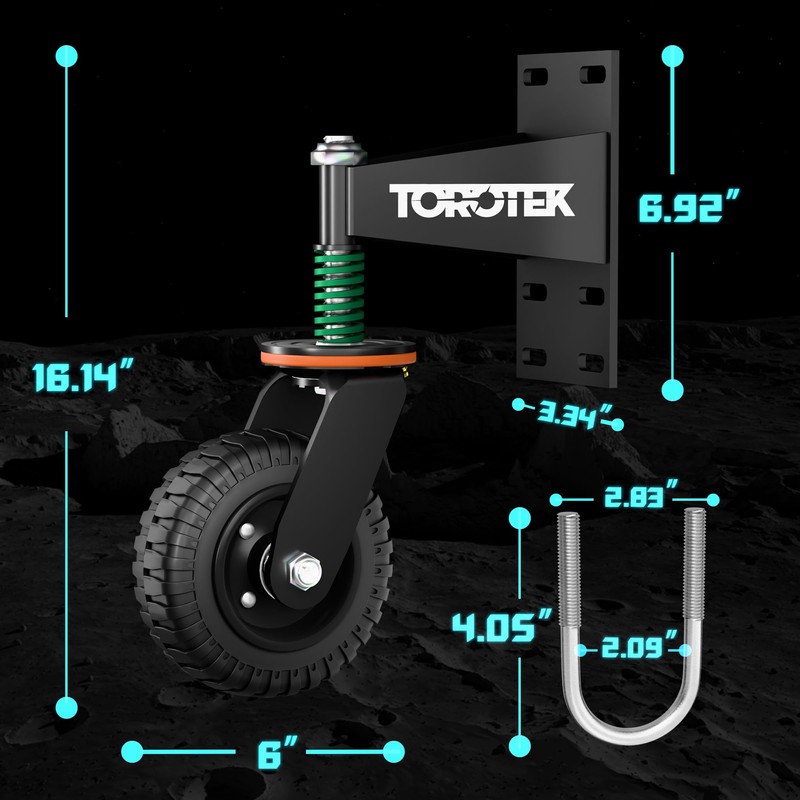 TOROTEK 6" Gate Wheel, Heavy Duty Gate Wheels for Metal
