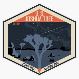 BZ Trading Joshua Tree National Park At Night Vinyl Decal Wall Laptop Bumper Sticker 5 in, RDB-USA-STICKERS-4265