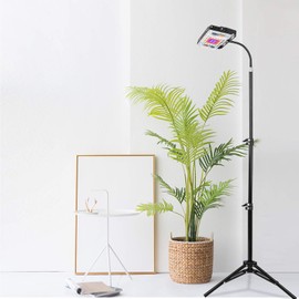 LBW Grow Light with Stand, Full Spectrum LED Floor Plant Light for Indoor Plants, Grow Lamp with On/Off Switch, Adjustable Tripod Stand 15-48 inches