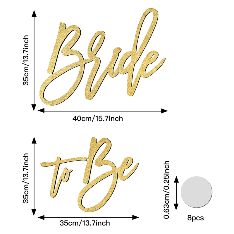 GXNI Gold Wooden Bride to Be Sign - Elegant Bridal