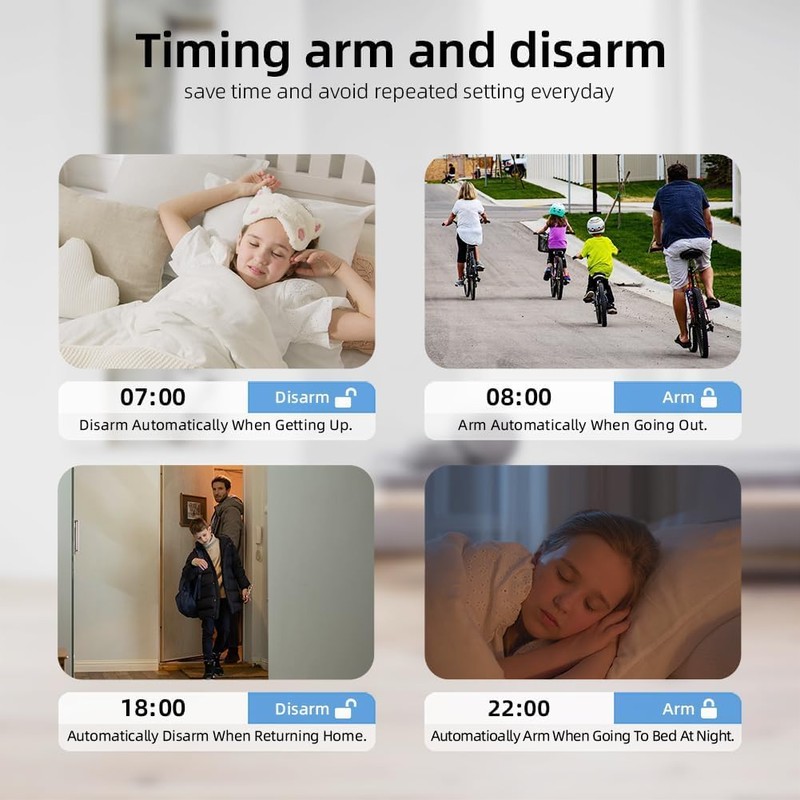 LWOHSI Alarm System with HD Security Camera,Wireless 4G/WiFi Home Alarm