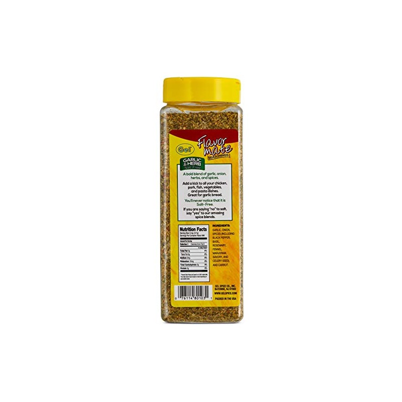 Flavor Mate Garlic & Herb No MSG Salt Free Seasoning