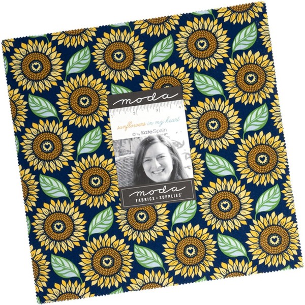 Sunflowers in My Heart Layer Cake®, 42-10" Precut Fabric Quilt