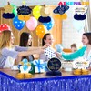 6 Pack 29x108 Inch Metallic Foil Fringe Tinsel Table Skirts