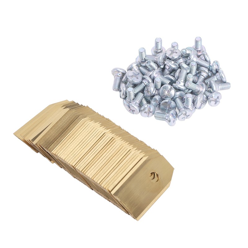 45pcs Robot Mower Blades Replacement Golden Stainless Steel Garden Mowing