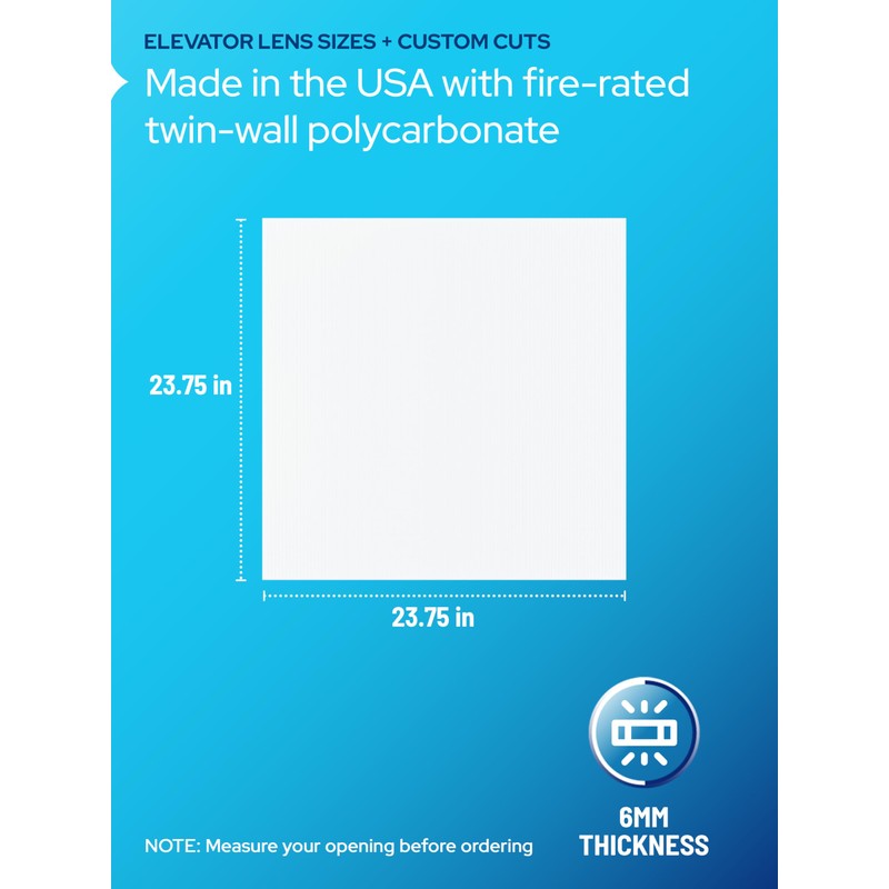 KASTLITE Fire Rated Polycarbonate Light Diffuser Panel - 6mm White