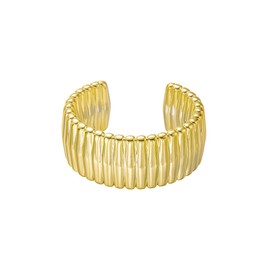 Chunky Acrylic Bangle Bracelets for Women Acrylic Cuff Bangle Bold Statement Bracelet Trendy Wide Wrist Cuff Bracelets Irregular Opening Bracelet Dainty Jewelry Gift (Gold 1)
