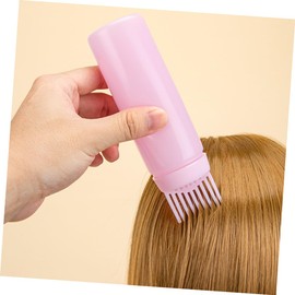 OATIPHO 3Pcs Hair Dye Applicator Bottle with Root Comb Lightweight Reusable Hair Coloring Tool Compact Design Purple Pink and White for Easy Application and Scalp Massage
