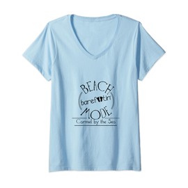 Carmel by the Sea Bare Foot and Beach Mode V-Neck T-Shirt