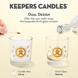 Gingerbread Cookie Scented Candle Jar by Keepers Candles - 40 Hour Burn, 7.5oz Soy Wax, 10oz Reusable Glass - Christmas Collection - Gift Box - Decorative Design