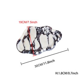 Natural Marble Tray, Vanity Decor Tray for Countertop Organizer, Catchall Tray for Perfume, Candles, Jewelry Dish，Kitchen Food Serving Trays,Cloud-Shaped Stone Tray for Home,Bathroom (baoge Cloud)