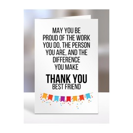 Thank you Best Friend, Special card, gifts for men, women, male, female, him, her, presents for Christmas, to say thank you, thoughtful, appreciation, A5-139_17