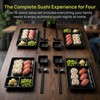 Pumtus 16 Piece Japanese Sushi Plate Set, Melamine Sushi Serving