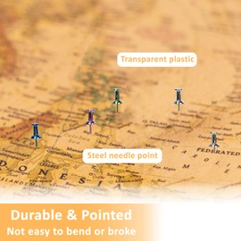 500 PCS Push Pins Assorted Metallic Color Thumb Tacks for Bulletin Board Stick Pins Thumb Tacks for Cork Board Wall Hangings Office Tacks Pins for Desk Decor Organization Small