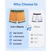 MaaMgic Boys Swimming Shorts 2 in 1 Boxer Brief Compression