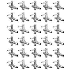 Stainless Steel Lever Valves for Air Tubes, Air Flow Control, Meanwhile, Cock Air Tube, Aquarium, Air, Adjustable, Air, Branch Cock, Lever Valve (30 Pieces)